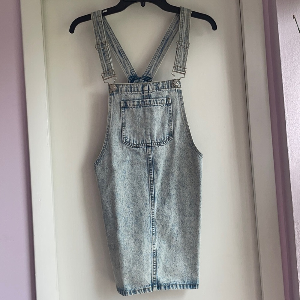 Denim overall dress size M